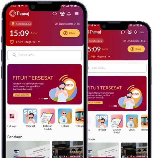 Thawaf App Umrah & Hajj Assistant Mockup
